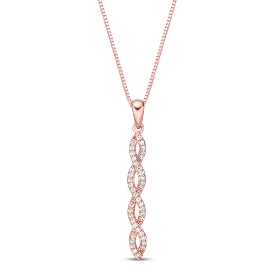 Diamond Necklace 1/6 Carat tw 10K Rose Gold