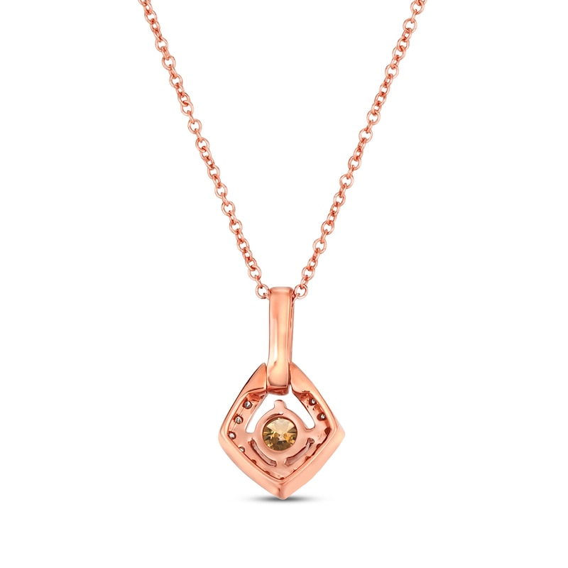 Le Vian Chocolate & Nude Diamond Necklace 1/2 ct tw 14K Strawberry Gold