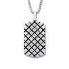 Thumbnail Image 1 of Men's Dog Tag Necklace 1/5 ct tw Diamonds Sterling Silver 18"