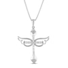Thumbnail Image 0 of Diamond Angel Wing Cross Necklace 1/10 ct tw Sterling Silver 18"