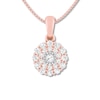 Thumbnail Image 1 of Diamond Necklace 3/8 ct tw Round-cut 10K Rose Gold 18"
