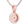 Thumbnail Image 4 of Diamond Necklace 3/8 ct tw Round-cut 10K Rose Gold 18"
