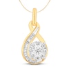 Thumbnail Image 0 of Diamond Necklace 1/2 ct tw 10K Two-Tone Gold 18"