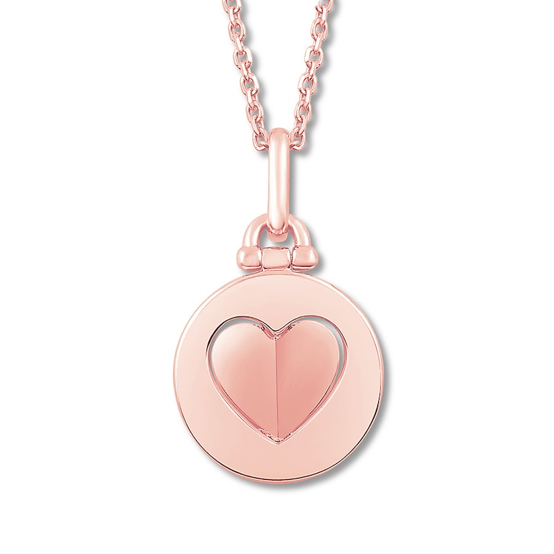 Signature Heart Diamond Necklace 1/6 ct tw 10K Rose Gold