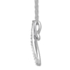 Thumbnail Image 2 of Diamond Cross Necklace 1/10 ct tw Round-cut 10K White Gold 18&quot;
