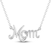 Thumbnail Image 1 of "Mom" Necklace with Diamonds Sterling Silver
