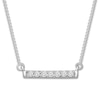 Thumbnail Image 1 of Diamond Bar Necklace 1/15 ct tw Round-cut Sterling Silver
