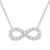 Thumbnail Image 1 of Diamond Infinity Necklace 1/10 ct tw Round-cut Sterling Silver