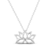 Thumbnail Image 2 of Lotus Necklace with Diamonds Sterling Silver