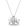 Thumbnail Image 3 of Lotus Necklace with Diamonds Sterling Silver