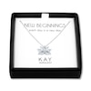 Thumbnail Image 4 of Lotus Necklace with Diamonds Sterling Silver