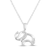 Thumbnail Image 2 of Elephant Necklace with Diamonds Sterling Silver