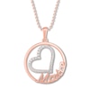 Thumbnail Image 0 of Madre Heart Necklace 1/20 ct tw Diamonds 10K Rose Gold 19"