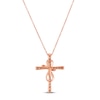 Thumbnail Image 3 of Le Vian Diamond Cross Necklace 1/2 ct tw 14K Strawberry Gold 18"