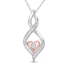 Thumbnail Image 1 of Diamond Necklace 1/15 ct tw Sterling Silver & 10K Rose Gold 18"