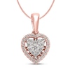 Thumbnail Image 0 of Diamond Heart Necklace 1/4 ct tw 10K Two-Tone Gold