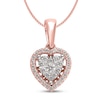Thumbnail Image 1 of Diamond Heart Necklace 1/4 ct tw 10K Two-Tone Gold