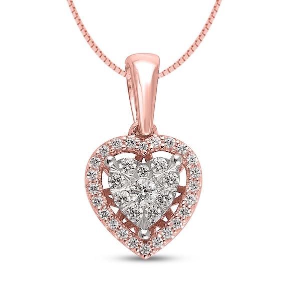 Diamond Heart Necklace 1/4 ct tw 10K Two-Tone Gold