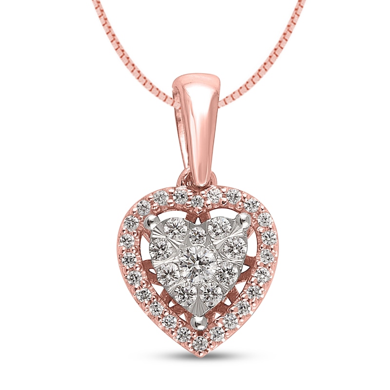 Diamond Heart Necklace 1/4 ct tw 10K Two-Tone Gold