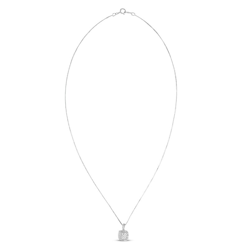 Main Image 2 of Diamond Necklace 1/4 ct tw 10K White Gold 18"