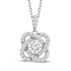 Thumbnail Image 1 of Center of Me Diamond Necklace 1/2 ct tw 10K White Gold 18"