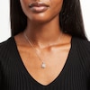 Thumbnail Image 2 of Center of Me Diamond Necklace 1/2 ct tw 10K White Gold 18"