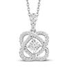 Thumbnail Image 0 of Center of Me Diamond Necklace 1/5 ct tw 10K White Gold 18"
