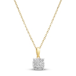 Diamond Necklace 1/10 ct tw 10K Yellow Gold 18&quot;