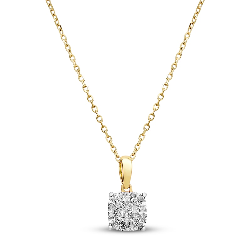 Diamond Necklace 1/10 ct tw 10K Yellow Gold 18"