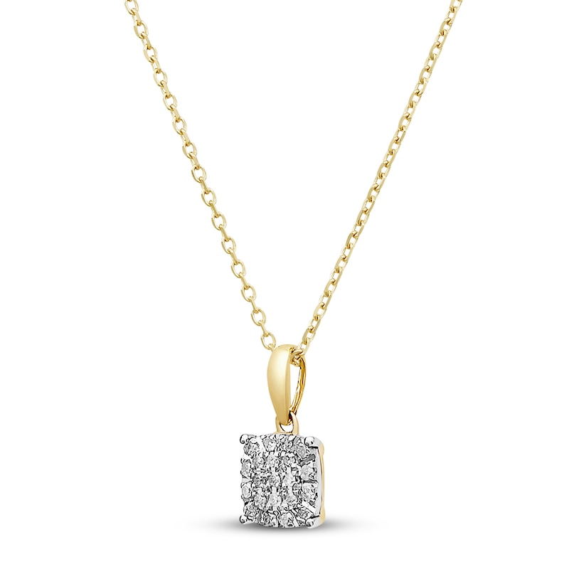 Diamond Necklace 1/10 ct tw 10K Yellow Gold 18"