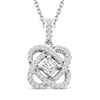 Thumbnail Image 1 of Center of Me Diamond Necklace 1/10 ct tw Sterling Silver 18"