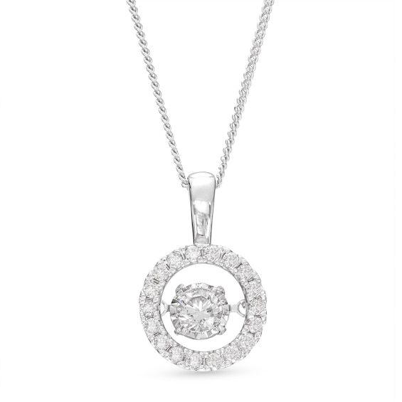 Unstoppable Love Necklace 1/ ct tw 10K White Gold 19