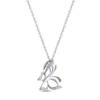 Thumbnail Image 2 of Diamond Butterfly Necklace Sterling Silver 18"