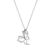 Thumbnail Image 3 of Diamond Butterfly Necklace Sterling Silver 18"