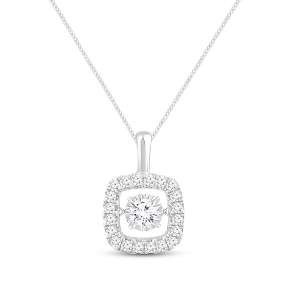 Unstoppable Love Necklace 1/2 ct tw 10K White Gold 19"