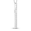 Thumbnail Image 3 of Diamond Cross Necklace 1/2 ct tw 10K White Gold 18"