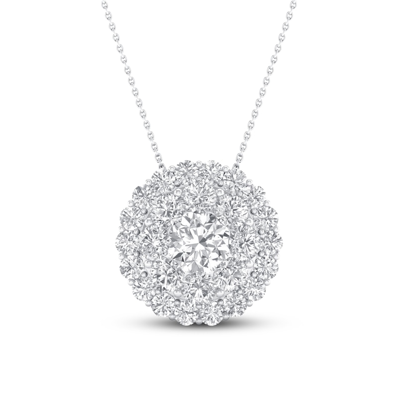Main Image 1 of KAY Lab-Grown Diamonds Necklace 1-1/4 ct tw 14K White Gold 18"