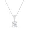 Thumbnail Image 1 of Certified Diamond Solitaire Necklace 1/2 ct tw 14K White Gold 18" (I/VS2)