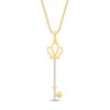 Thumbnail Image 1 of Diamond Crown Key Necklace 1/20 ct tw 10K Yellow Gold 18&quot;