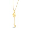 Thumbnail Image 2 of Diamond Crown Key Necklace 1/20 ct tw 10K Yellow Gold 18&quot;