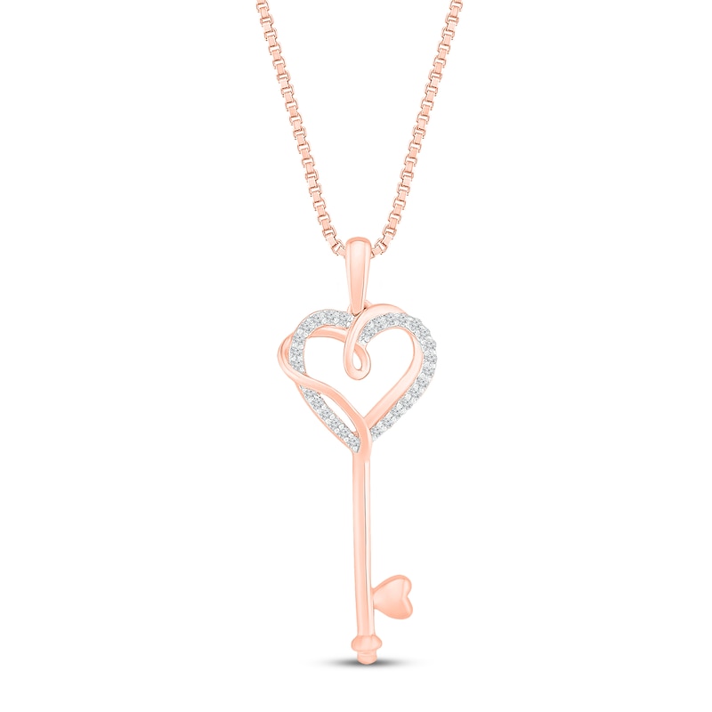 Hallmark Diamonds Heart Necklace 1/15 ct tw Sterling Silver 18