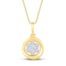 Diamond Necklace 1/6 ct tw 10K Yellow Gold 18"