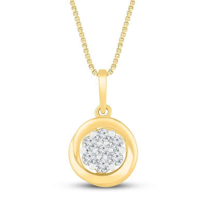 Diamond Necklace 1/6 ct tw 10K Yellow Gold 18"
