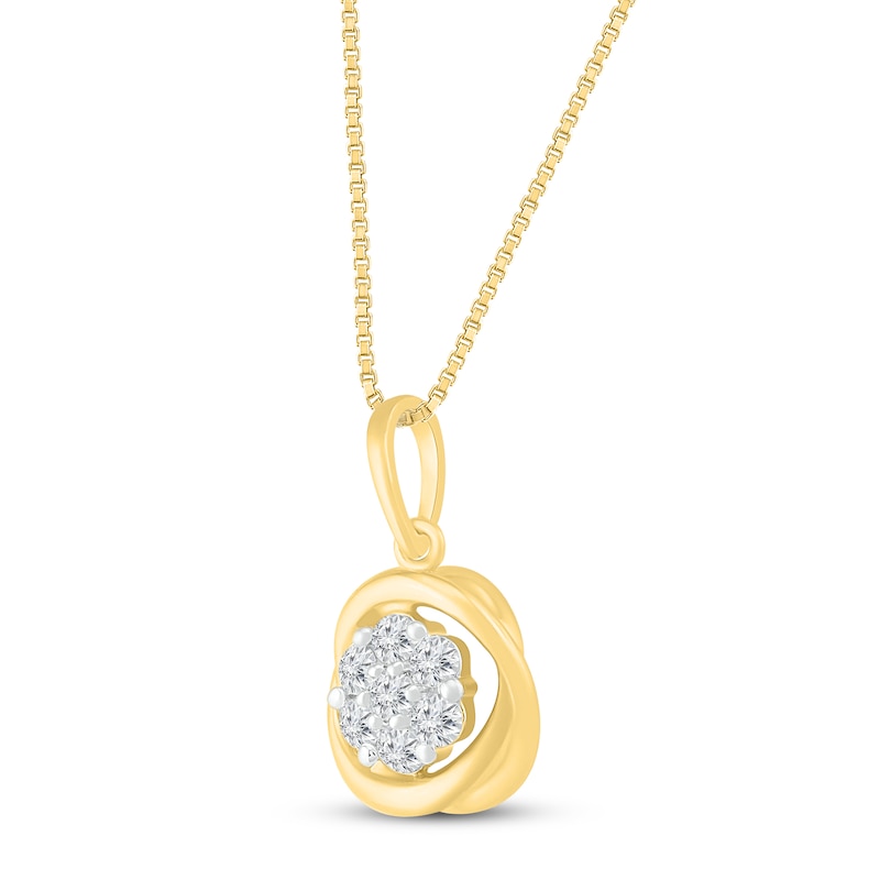 Diamond Necklace 1/6 ct tw 10K Yellow Gold 18"