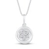 Thumbnail Image 1 of Diamond Necklace 1/6 ct tw 10K White Gold 18"