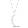 Thumbnail Image 2 of Diamond Moon Necklace 1/10 ct tw 10K White Gold 18"