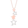 Thumbnail Image 1 of Diamond Star Necklace 1/10 ct tw 10K Rose Gold 18"