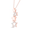 Thumbnail Image 1 of Diamond Star Necklace 1/10 ct tw 10K Rose Gold 18"