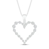 Thumbnail Image 1 of Diamond Heart Necklace 1/4 ct tw 10K White Gold 18"