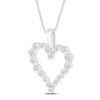 Thumbnail Image 2 of Diamond Heart Necklace 1/4 ct tw 10K White Gold 18"